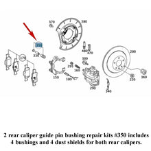 Load image into Gallery viewer, 2 X OEM Ate Rear Brake Caliper Guide Pin Bushing Repair Kits 2004-21 Mercedes