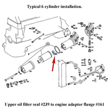 Load image into Gallery viewer, Oil Filter Element Upper Inner Rubber Seal 1955-78 4 & 6 Cylinder Gasoline Motor