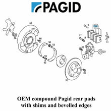 Load image into Gallery viewer, OEM Pagid Rear Brake Pad Set Mercedes Benz 1984-93 190D 2.2 2.5 190E 2.3 2.6