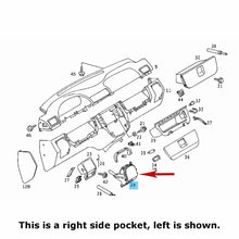 Load image into Gallery viewer, New Anthracite Right Side Dash Pocket 2000-05 Mercedes ML 320 350 430 500 55 AMG