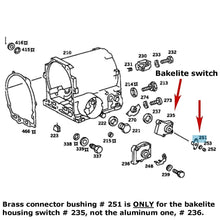 Load image into Gallery viewer, Used OE A/T Neutral Safety Back Up Light Switch Brass Connector 1968-74 Mercedes