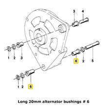 Load image into Gallery viewer, 2 X 20mm Thick Febi Black Rubber Alternator Mounting Bushings 1967-91 BMW