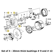 Load image into Gallery viewer, 4 X 20mm Thick Febi Black Rubber Alternator Bushings 1978-91 BMW 5 6 7 M