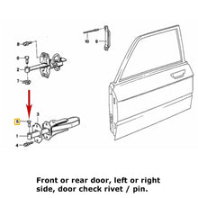 Load image into Gallery viewer, 2 X OE Left or Right Front Door Brake Check Strap Rivet 1967-77 BMW E9 E10 E12