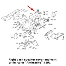 Load image into Gallery viewer, Black Right Dash Speaker Cover 1996-03 Mercedes W210 E 300 320 350 420 430 55