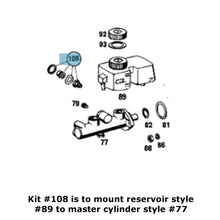 Load image into Gallery viewer, Bolt On Brake Reservoir to Master Cylinder Installation Kit 1963-67 Mercedes