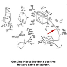 Load image into Gallery viewer, Positive Battery Cable to Starter Motor 1981-85 Mercedes 300CD 300D 300TD Turbo