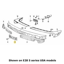 Load image into Gallery viewer, New NLA Front Bumper Center Filler Panel 1978-89 BMW E28 5 E24 6 E23 7 Models