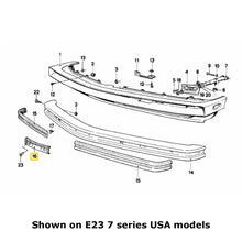 Load image into Gallery viewer, New NLA Front Bumper Center Filler Panel 1978-89 BMW E28 5 E24 6 E23 7 Models