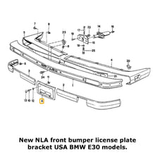Load image into Gallery viewer, New NLA Front Bumper Center Cover License Plate Mounting Bracket 1984-90 BMW E30