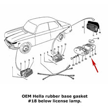 Load image into Gallery viewer, Left Right USA License Plate Light Lamp Rubber Gasket 1967-76 BMW E10 1602 2002