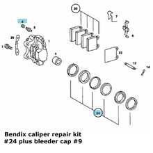Load image into Gallery viewer, FTE Front Brake Caliper Repair Seal Kit for Bendix Calipers 1973-85 Mercedes