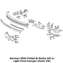 Load image into Gallery viewer, Front Bumper Left or Right Energy Absorber 1977-81 Mercedes 230 240 280 300