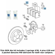 Load image into Gallery viewer, 2 X Rear Brake Caliper Pad Slide Pin Return Spring Kit 92-02 Mercedes W140 W210
