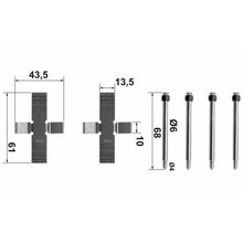 Load image into Gallery viewer, 2 X Rear Brake Caliper Pad Slide Pin Return Spring Kit 92-02 Mercedes W140 W210