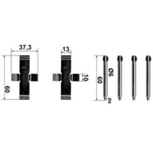 Load image into Gallery viewer, 2 Rear Brake Caliper Pad Slide Pin Spring Kits with Lube 84-96 Mercedes 201 202