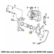 Load image into Gallery viewer, 2 X Rear Brake Caliper Seal Repair Kits 97-03 BMW 525 528 530 540 Sedan OEM Ate