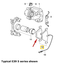 Load image into Gallery viewer, Front Brake Pads with Sensor & Lube OEM Compound Ate 1997-03 BMW 530i 540i E39