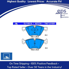 Load image into Gallery viewer, Front Brake Pad Set Select 2006-11 BMW 3-Series & Z4 Ate 34 11 6 771 868
