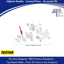 Load image into Gallery viewer, Rear Brake Pad Set & Clips Select 1998-99 Mercedes ML320 Textar 163 420 01 20