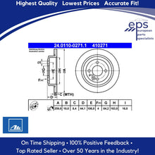 Load image into Gallery viewer, Left & Right Rear Brake Disc Rotors Select 02-07 Mini Cooper Ate 34 21 1 503 070