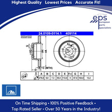 Load image into Gallery viewer, 1987-11 Mercedes C CE E TD TE SLK L & R Rear Brake Disc Rotors Ate 203 423 01 12