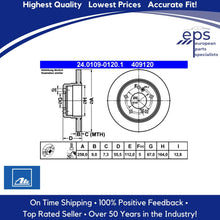 Load image into Gallery viewer, Rear Brake Disc Rotor Select 1984-98 Mercedes D E C Ate 202 423 00 12