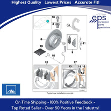 Load image into Gallery viewer, BMW Rear Brake Disc Rotor Vented L or R 2006-15 3 X1 Ate Premium 34 21 6 864 901