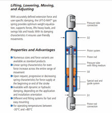 Load image into Gallery viewer, Hood Support Gas Spring Strut 1984-93 Mercedes 190D 190E German OEM Stabilus