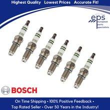 Load image into Gallery viewer, Set of 6 Spark Plugs Select 2001-08 BMW M3 Z3 Z4 12 12 0 022 902 Bosch YR6LDE