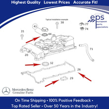 Load image into Gallery viewer, Valve Cover Gasket Spark Plug Hole Oil Filler Neck & Cap Seal Kit 2003-05 C 230
