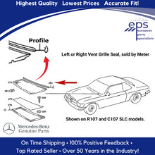 Load image into Gallery viewer, Air Intake Ventilation Grille Edge Lip Rubber Seal 1968-89 Mercedes 107 114 115