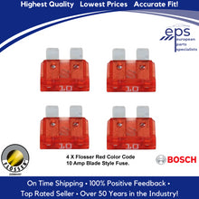 Load image into Gallery viewer, 4 X Voltage Overload Protection Relay Red 10 Amp Blade Fuse 1981-20 Mercedes