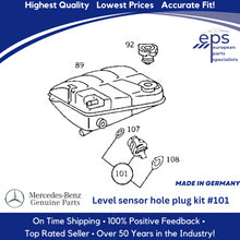 Load image into Gallery viewer, Radiator Overflow Expansion Tank Reservoir Sensor Hole Plug Kit 1973-85 Mercedes