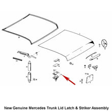 Load image into Gallery viewer, OE Trunk Lid Latch & Striker for 1961-73 Mercedes 220 250 280 300 111 750 50 85