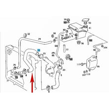 Load image into Gallery viewer, Lower Radiator Hose 1988-93 Mercedes W124 1988-93 260E 300CE 300E 2.6 300TE