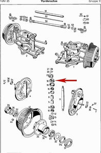 Front Axle King Pin Top Dust Cover Cap OE Mercedes W186 W188 W189 186 332 00 60