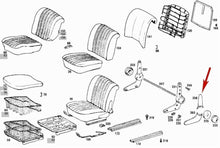 Load image into Gallery viewer, New Seat Hinge Upper Left Bamboo Tan Plastic Trim Cover Mercedes 220 D 230 250
