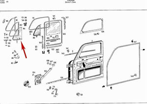 NEW MERCEDES 180 a b c 190 b d Db 220 S SE RIGHT FRONT DOOR VENTILATOR WINDOW