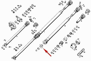 Mercedes 190 b c D Db SL 220 S SE 300 c d Sc Used Driveshaft 90mm Spline Flange