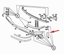 Load image into Gallery viewer, Front Bumper Left Rubber Guard 1973 Mercedes W116 450SE 450SEL 116 880 01 55
