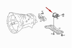 OEM German Rear Manual Transmission Mount 1998-00 Mercedes SLK230 210 240 03 18