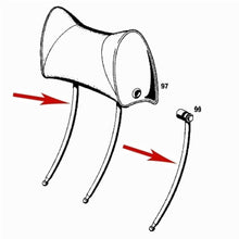 Load image into Gallery viewer, New OE Headrest Chrome Shaft &amp; Clamp Mercedes 280SL 450SL 450SLC 113 970 06 73
