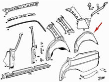 Load image into Gallery viewer, New Left Rear Fender Outer Wheelhouse 1965-73 Mercedes W108 W109 108 637 01 76
