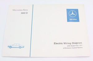 Electrical Wiring Diagram with Emission Control 1977 Mercedes USA 300D Diesel