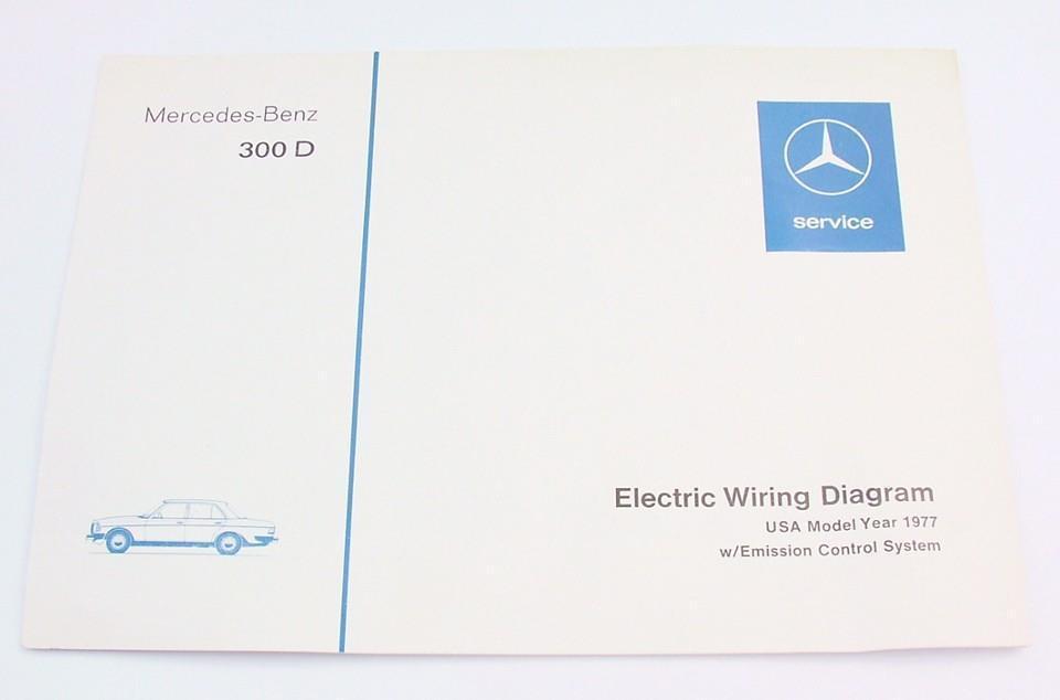 Electrical Wiring Diagram with Emission Control 1977 Mercedes USA 300D Diesel