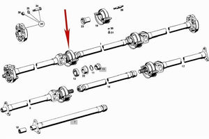 Drive Shaft Front Bearing Support 1968-76 Mercedes W115 220 230 115 410 43 81