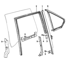 Load image into Gallery viewer, Right Rear Door Triangle Window Seal Weatherstrip BMW 528e 528i 524td 533i 535i
