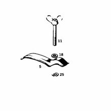 Load image into Gallery viewer, Spare Tire Wheel Hold Down Bracket Wing Nut Threaded Bolt 1966-72 Mercedes OE MB
