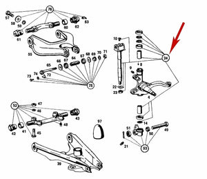 Front Suspension Control Arm King Pin Repair Kit 1959-73 Mercedes 111 586 00 33